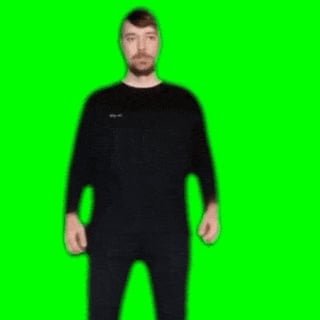 mrbeast in a green screen